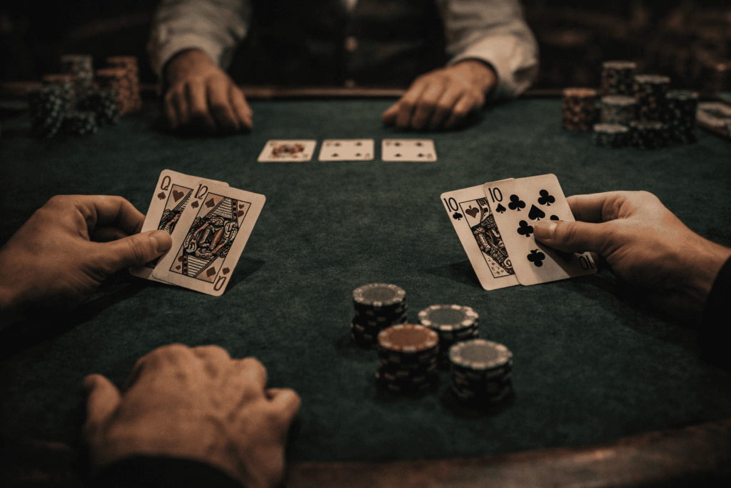 El papel del empate en el resultado de la sesión en blackjack